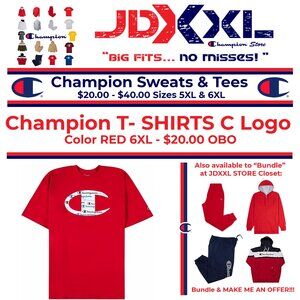Champion "C" Logo Tee Shirt RED